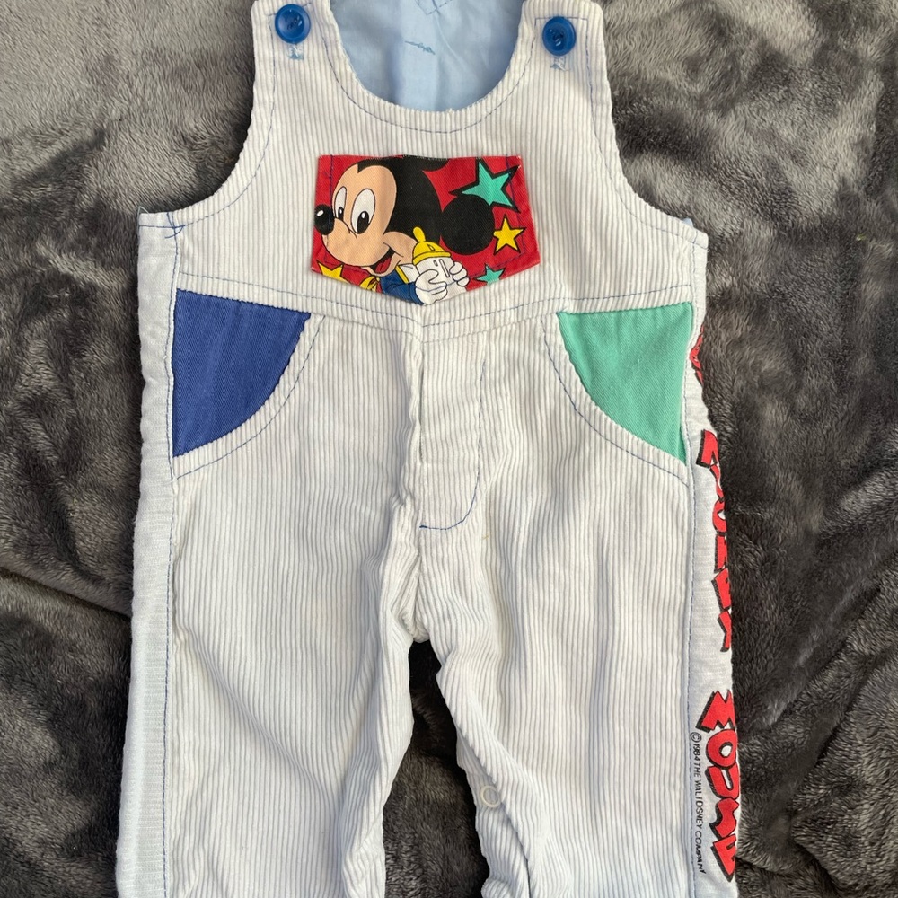 1984 vintage Mickey Mouse 12-18 month overalls